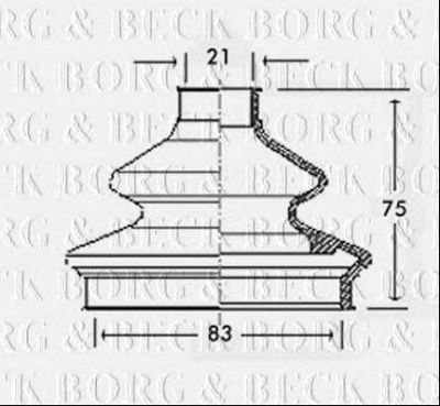 BORG & BECK bcb2333 -  Пыльник, приводной вал